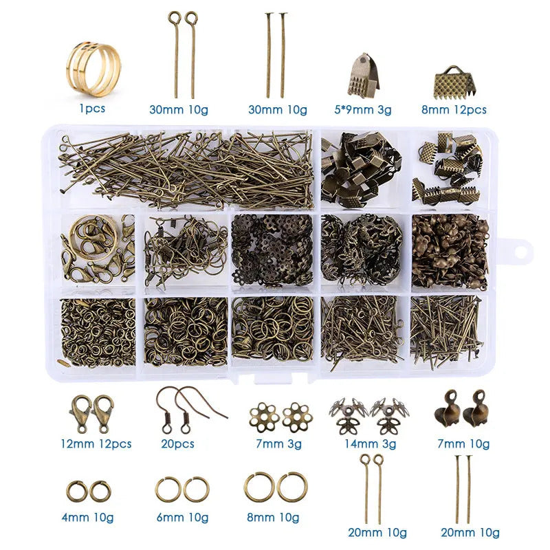 Jewelry Findings Set Jewelry Making Kit Jewelry Findings Starter Kit with Repair Tools for Jewelry Beading Making Supplies DIY