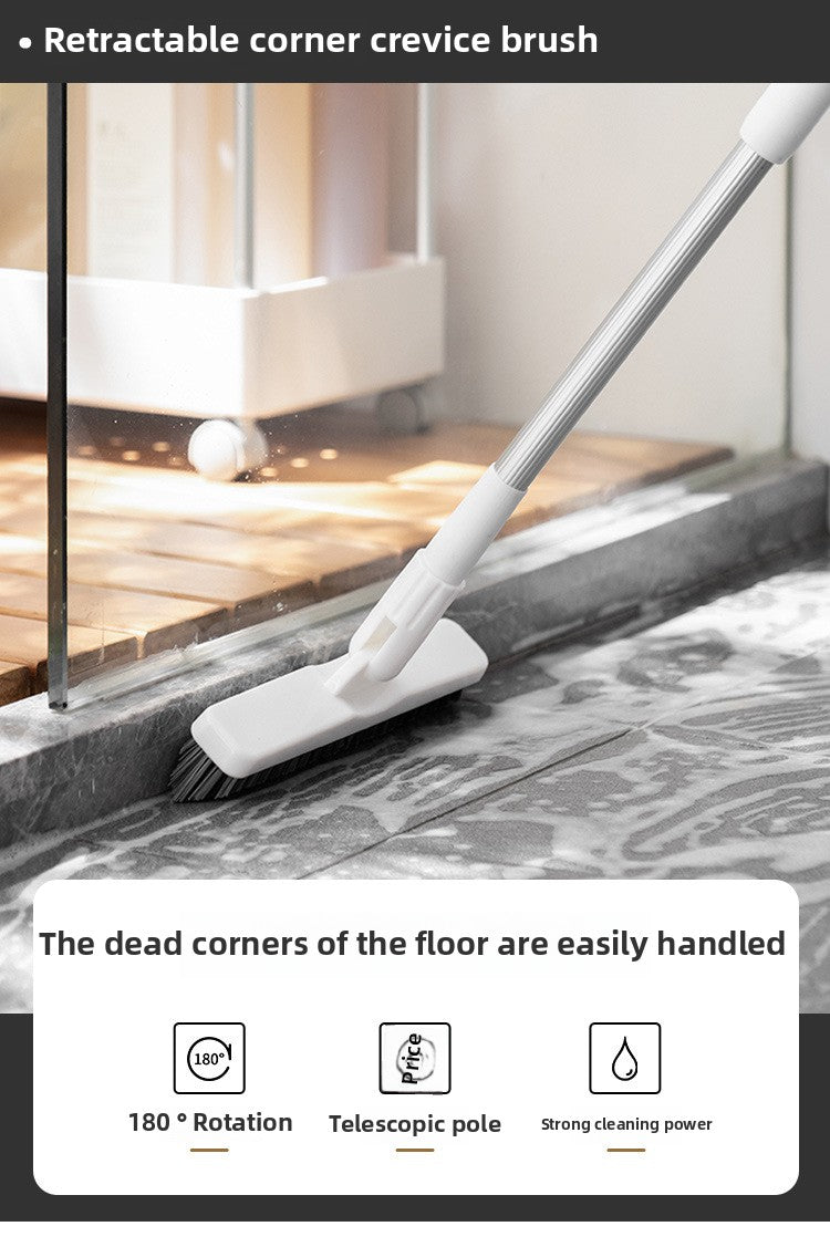 Hard Bristle Floor Brush Cleaning Brush Bathroom Long Handle Gap Brush Bathroom Wall Brush Toilet Tile Gap Cleaning Brush