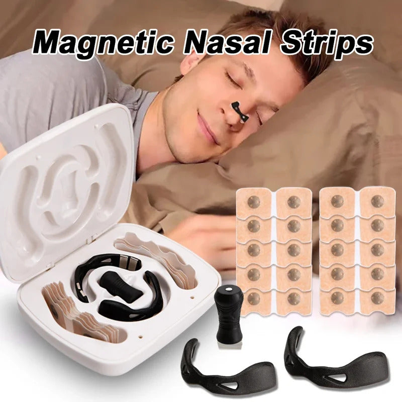 Magnetic Nasal Breathing Dilators Kits Nasal Dilator Boost Oxygen Intake Breathing Refill Nose Clip Nasal Strips Reduce Snoring