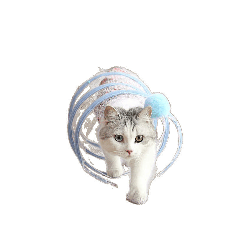 New Pet Supplies Type Cat Tunnel Toy Foldable Channel since Hi Cat Toy Cat Teaser Steel Wire China