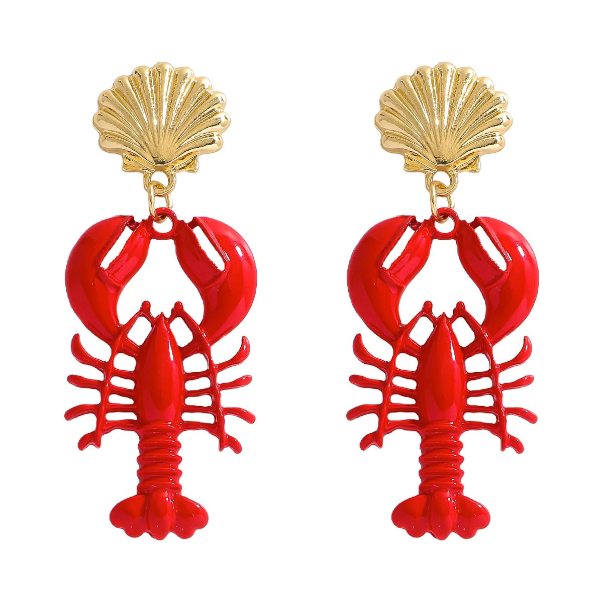 2025 New Design Fashion Enamel Crab Drop Earrings For Women Summer Vacation Beach Sea Animal Jewelry Cute And Fun Accessories