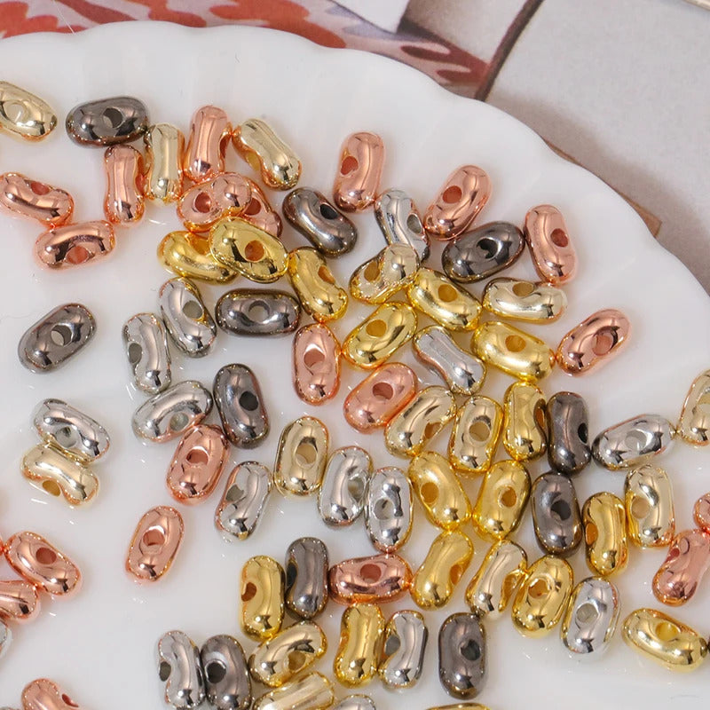 Cordial Handmade 9900Pcs 3*6MM DIY Beads/UV CCB Effect/Hand Made/Jewelry Findings & Components/Peanut Shape/Acrylic Bead #18289