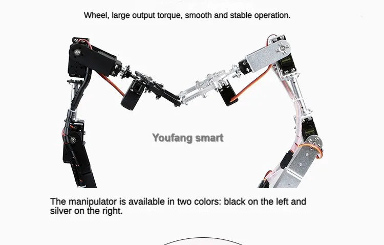 6 DOF Robot Arm Kit Manipulator Metal Alloy Mechanical Arm Clamp Claw Kit MG996 Robot DIY kit with Open Source Code and Tutorial