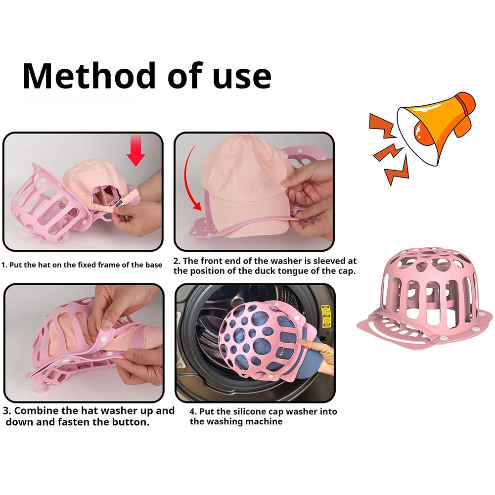 Hat Washer Cage Baseball Cap Washer Frame Baseball Hat Cleaning Protector Cap Washing Frame Hat Washing Holder for Curved Hats