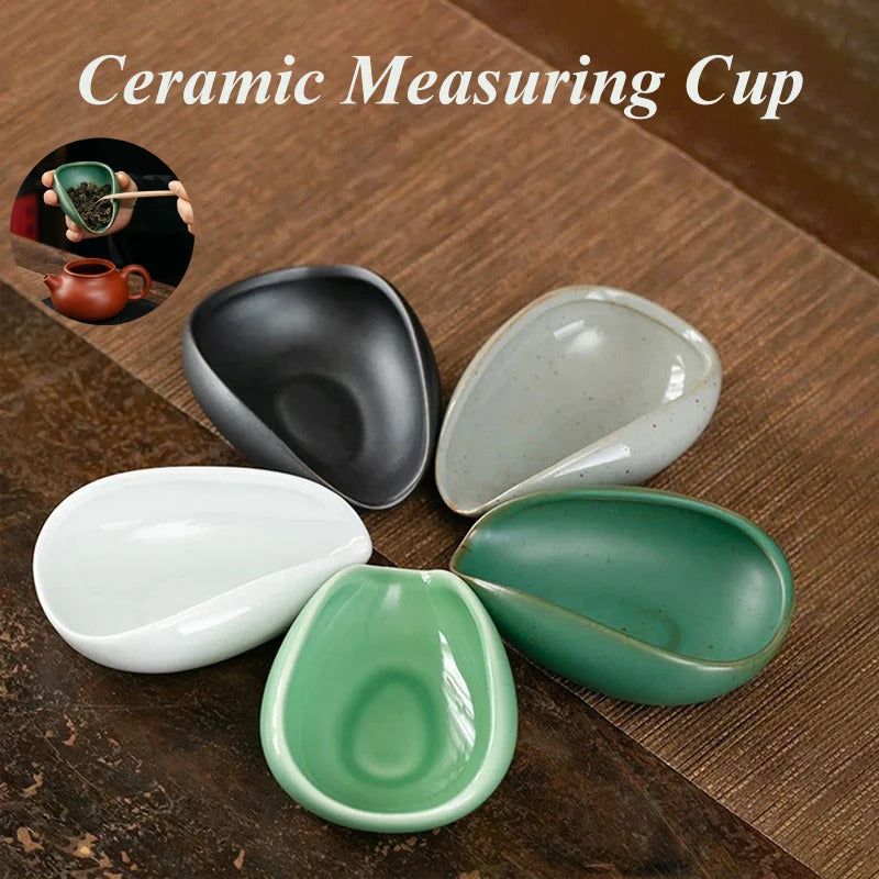 Coffee Bean Measuring Tray Ceramic Bean Dish Coffee Powder Ceramic Measuring Cup Coffee & Tea Accessories for Home Restaurant