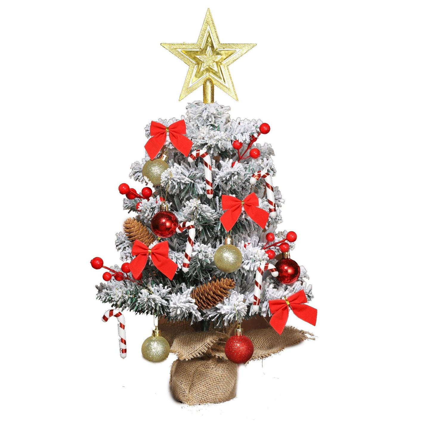 Christmas Tree Flocked Tree 45CM 60CM Christmas Office Desktop Ornament Christmas Decoration