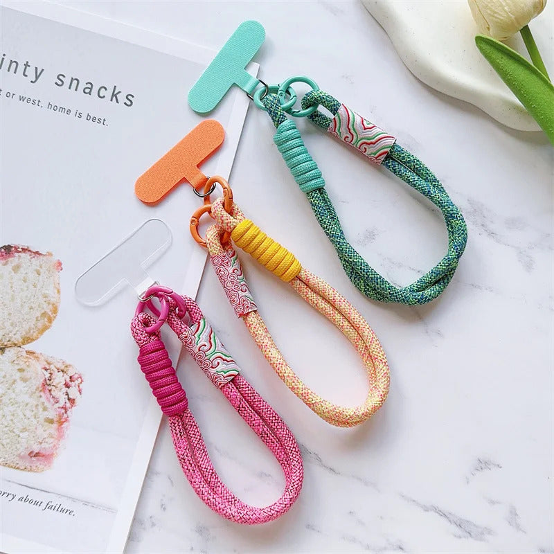 Cute Mobile Phone Lanyard Hanging Decoration Can Be Carried Twist Rope Anti-loss Pendant Fashion Strong Wrist Short Straps Band