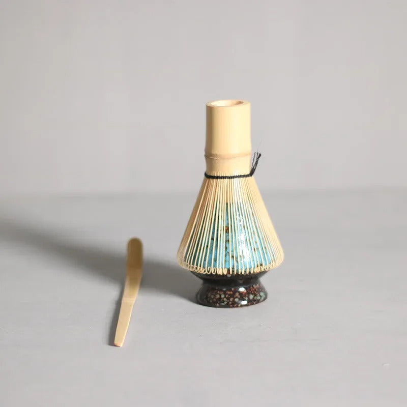 Ceramic glaze Matcha Set Safe Bamboo Whisk Teaspoon Tea Sets Indoor Beverage Shop Tea-making Tools Accessories Birthday Gifts
