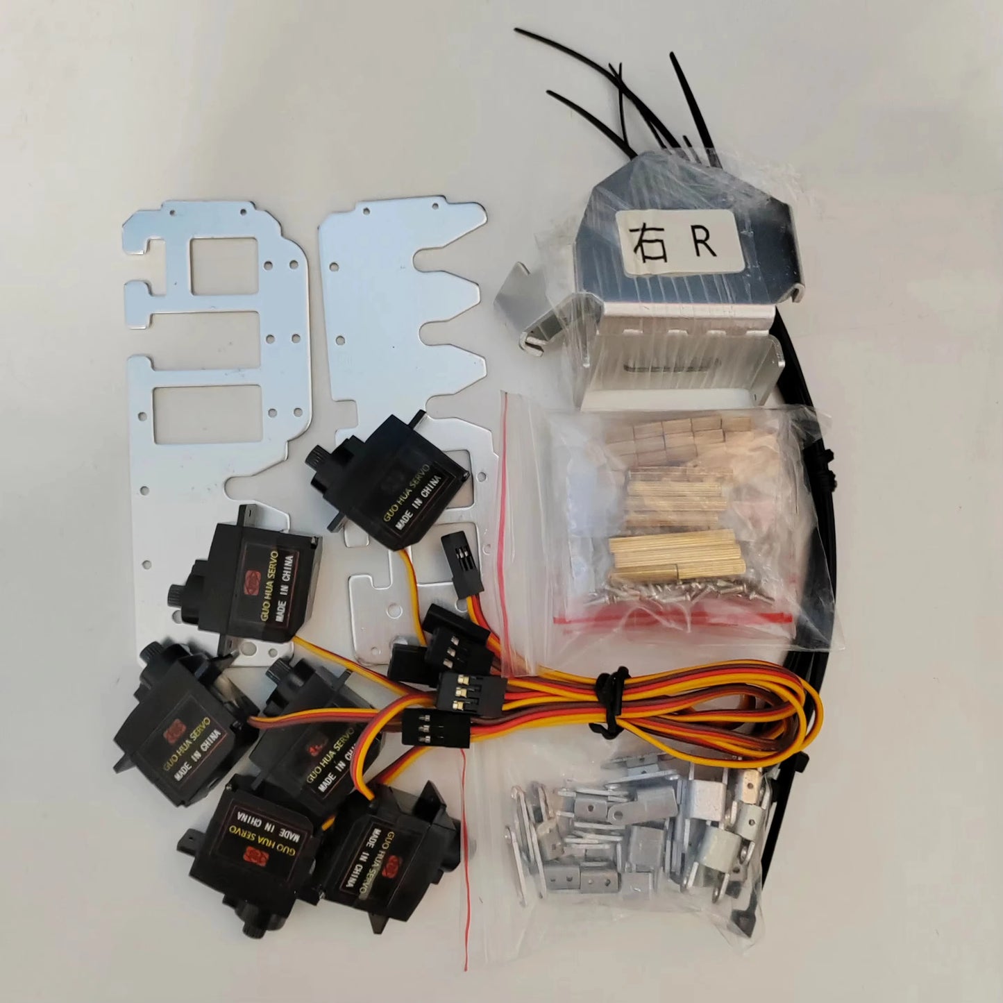 5 Dof Humanoid Hand Five Fingers Metal Manipulator Arm Left Right Hand with A0090 Servo for Robot DIY Kit Programmble Robot Hand