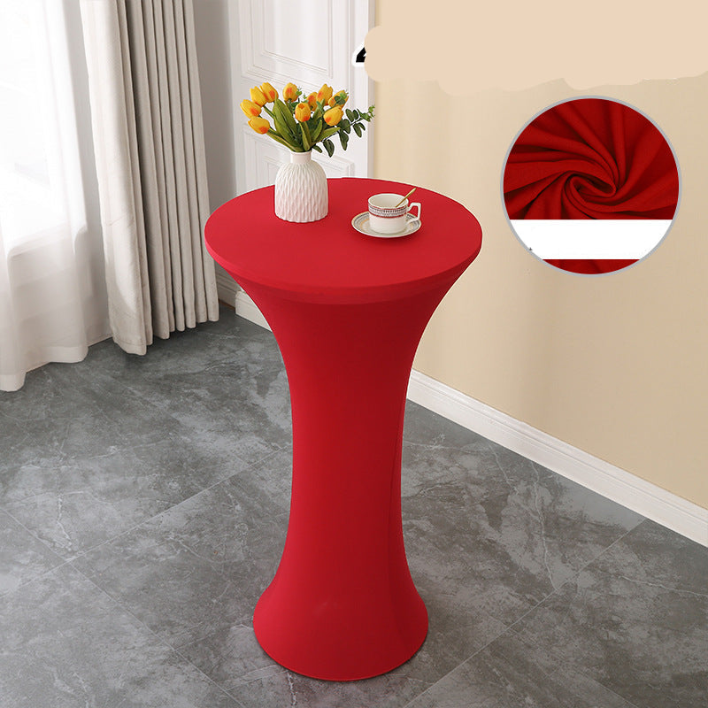 Elastic Cocktail Table Cover Table Skirt Bar Skirt Display Table Hotel Wedding Round Event Cloth High Table Cover
