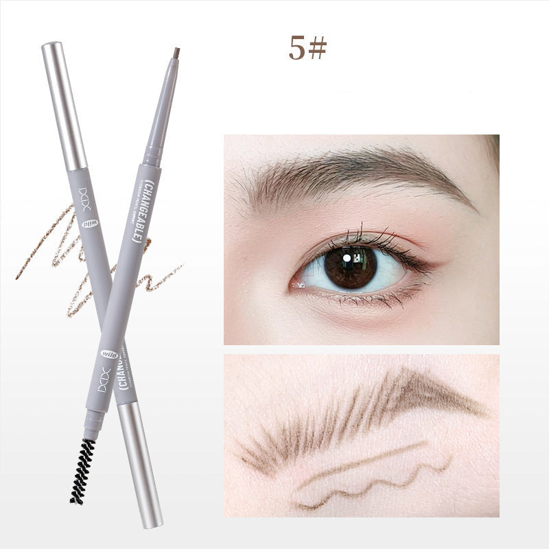 Makeup Xixi 3D Contour Mist Eyebrow Pencil Natural Color Definition Waterproof Smudge-proof Dual-ended Eyebrow Pencil