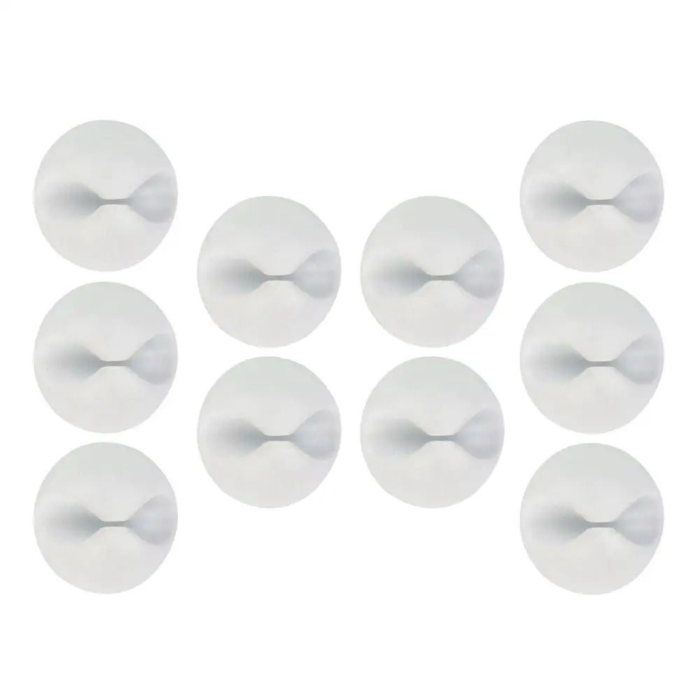 10pcs Mini Adhesive Cable Winder Organizer USB Charging Cable Clip Silicone Charger Cable Holder for Home, Office, Car, Desk