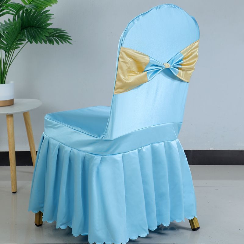 Hotel Restaurant Banquet Special Chair Cover Dining Chair Seat Stool Bench Wooden Chair Universal Chair Cover Bowknot