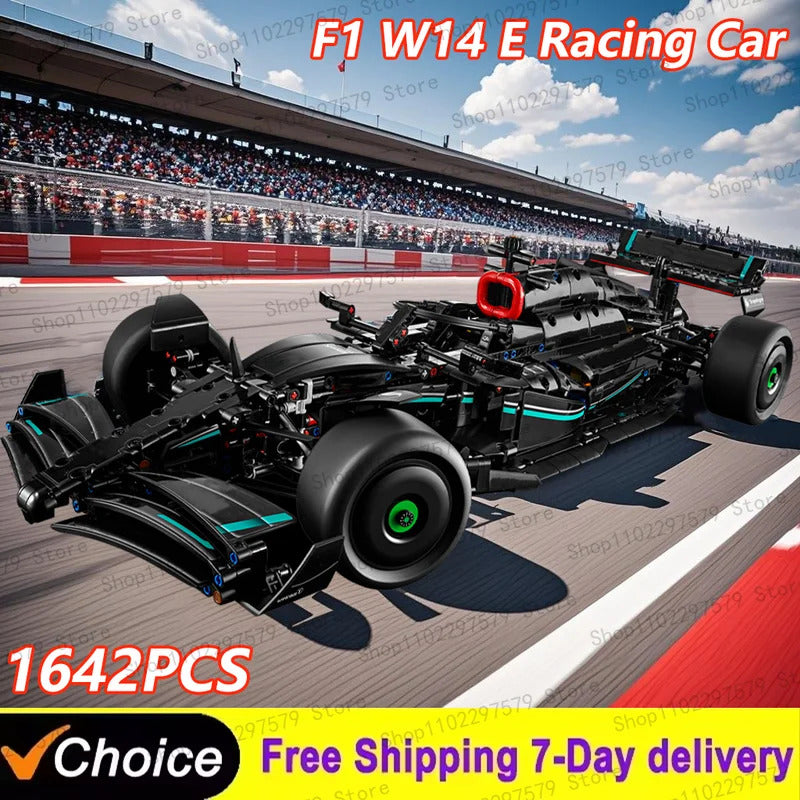 Technical 42171 F1 W14 E 1642PCS Racing Car Building Blocks Speed Racing Car 1:8 Scale Collectible Set Adult MOC Brick Model Toy
