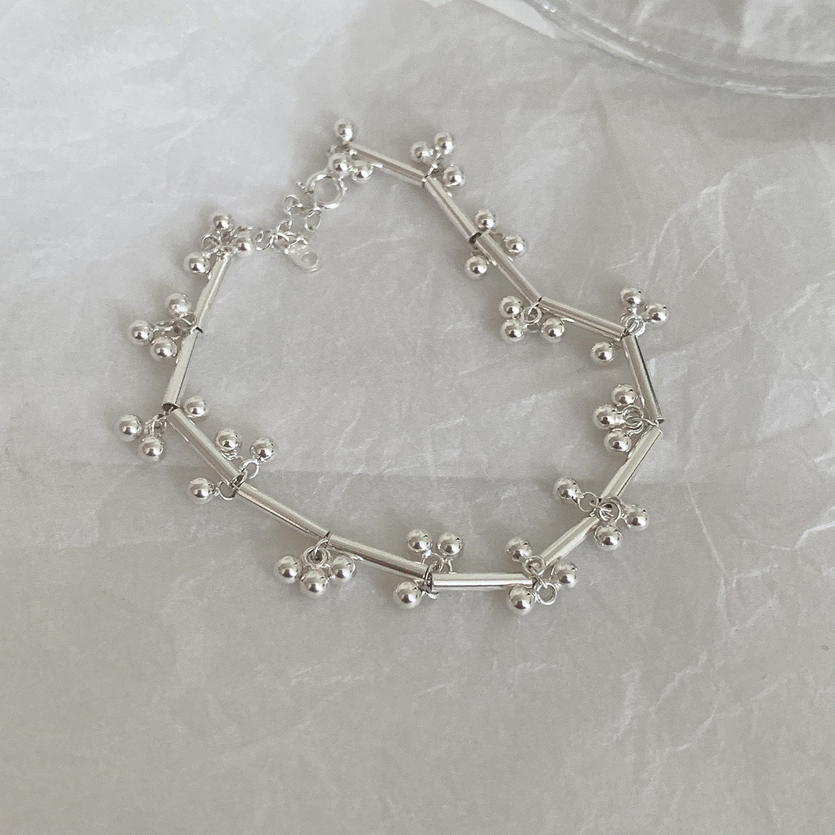 Small Grape Ball Beaded Bracelet for Women, Niche Personality Versatile Simple Bracelet Jewelry