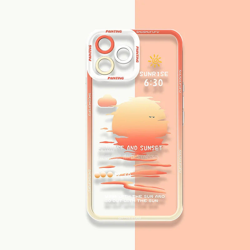 Creative Starry Sky Sunset Case For Samsung Galaxy S24 S23 S22 Ultra S21 S20 FE Note 20 10 Plus A15 A25 A35 A55 Silicone Funda