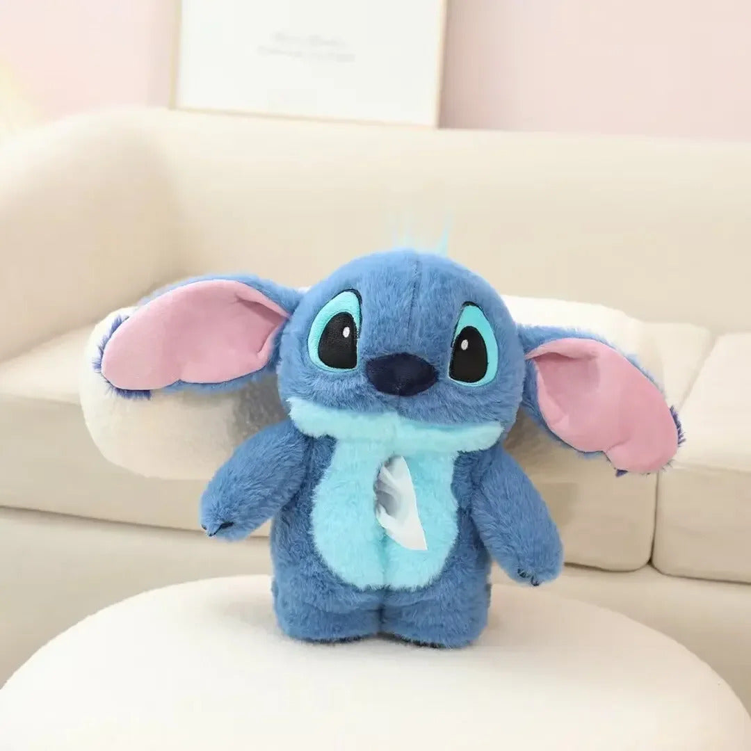 Stitch Seat Belt Protective Cover Cute Cartoon Soft Plush Car Headrest Neck Pillow Fashion Car Tissue Box Decor BIrthday Gift
