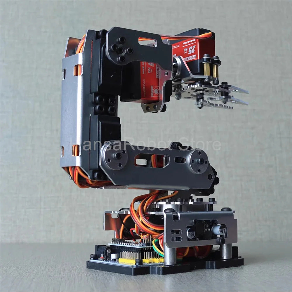 6 DOF Robotic Arm DIY Robot Claw Clamp Gripper Kit compatible with Arduino Program with 20KG Digital Servos