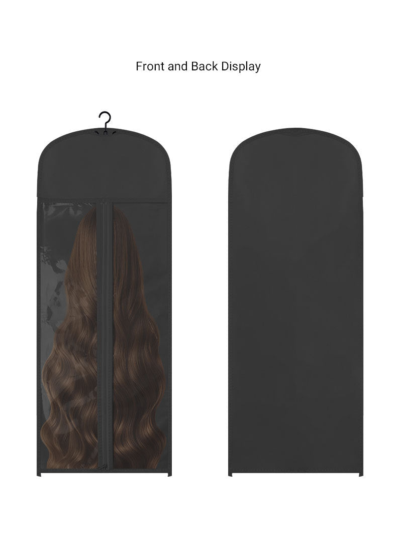 Cross-Border Foreign Trade Non-Woven Wig Storage Dustproof Cover Bag Transparent PVC Wig Hanging Display Storage Rack