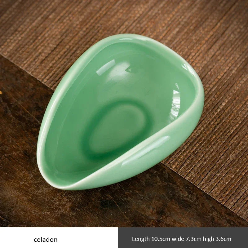 Coffee Bean Measuring Tray Ceramic Bean Dish Coffee Powder Ceramic Measuring Cup Coffee & Tea Accessories for Home Restaurant