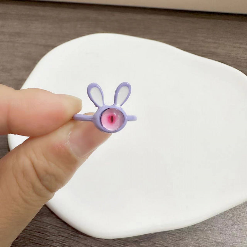 Funny Little Monster Ring Childlike Cute One-Eyed Ins Student Children Girlfriends Couple Gifting New