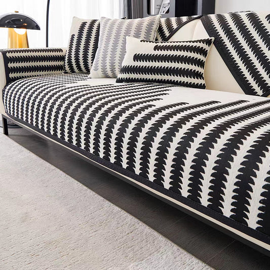 Fabric Chenille Sofa Cushion Four Seasons Autumn Winter Seat Cushion Modern Simple Sofa Cover Throw Blanket Cloth Leather