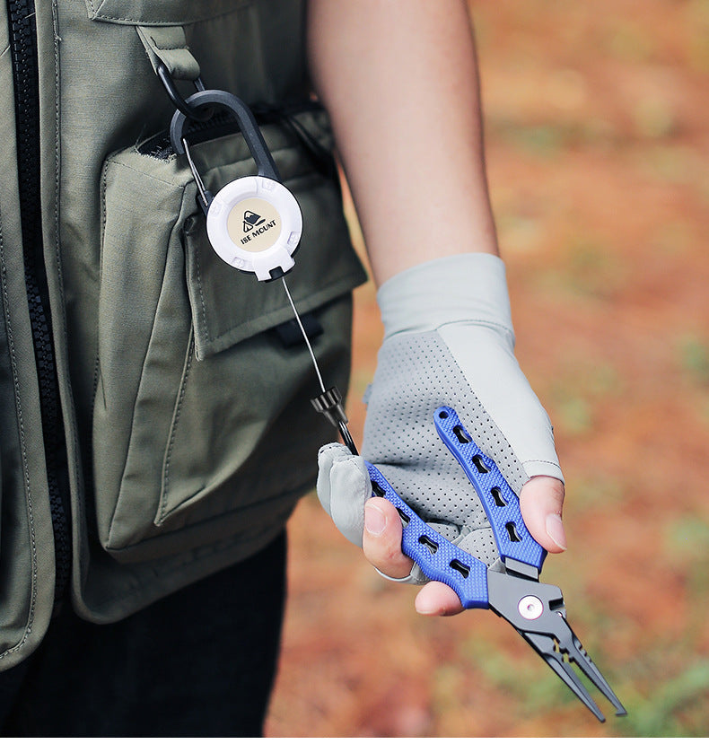 Outdoor Tactics Can Buckle Retractable Buckle Steel Wire Rope Multi-Functional Keychain Camping High Rebound Anti-Separation Rope Pull Peels