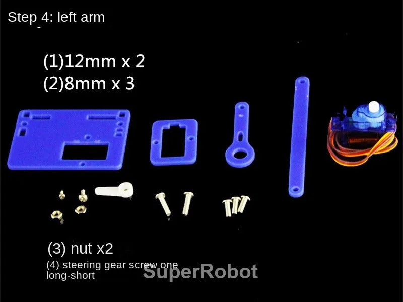 SG90 4 Dof Unassembly Acrylic Mechanical Robot Manipulator Claw For Arduino Robot Arm DIY Kit UNO Programmable Robot Starter Kit