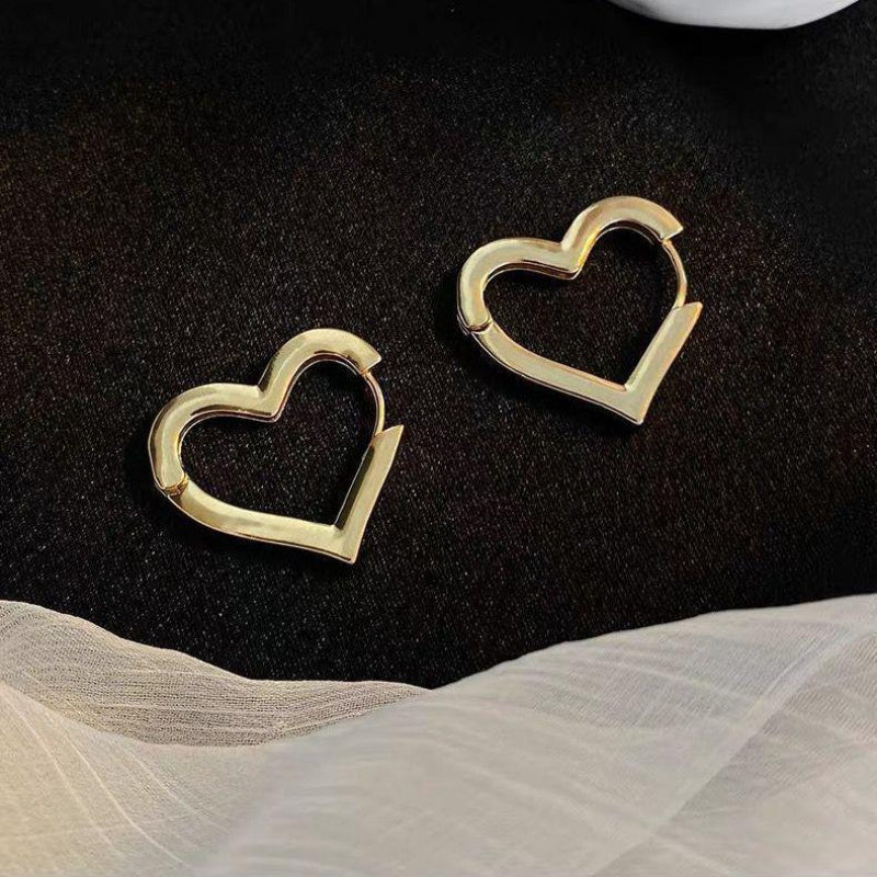 Metal Big Circle Earrings Women's Hong Kong Fashion Women's Ear Jewelry S925 Silver Needle