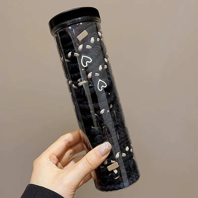 Set of 20 One Minimalist Fashion Hair Ring and Hair Bands-Cloth, Cute and Flexible Hair Bands, Valentine's Day Inspiration