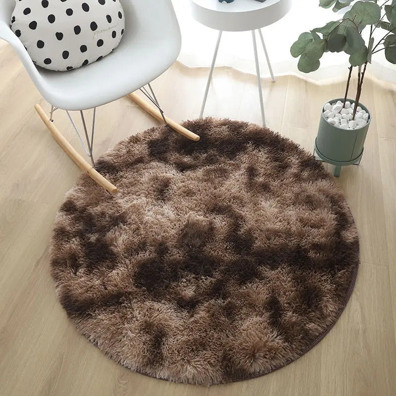 Plush Rugs Round Carpet For Living Room Sofa Foot Pad Fluffy Soft Kids Bedroom Cushion Balcony Hanging Basket Mat