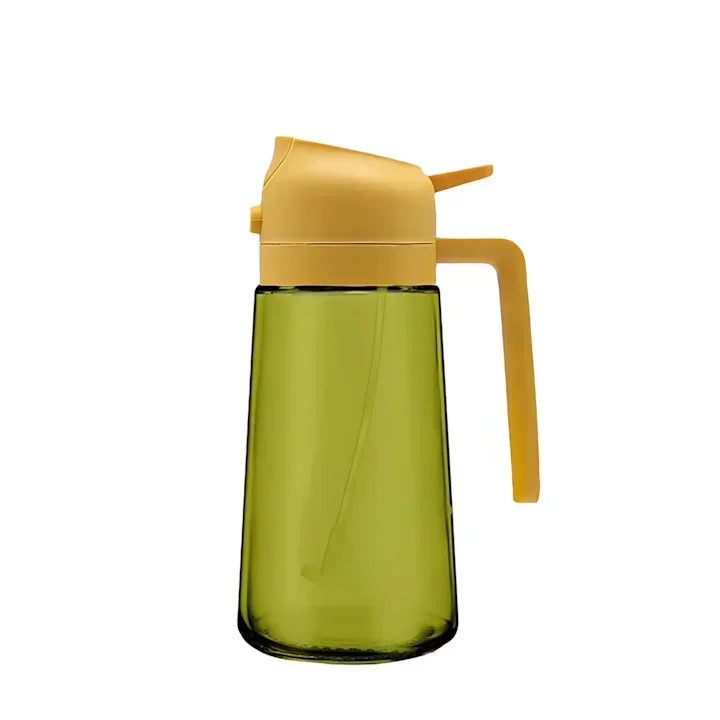 2-in-1 Dark Glass Oil Sprayer Olive Oil Dispenser Black Lightproof Oil Sprayer for Cooking Salads and Barbecues Barbecue Tools