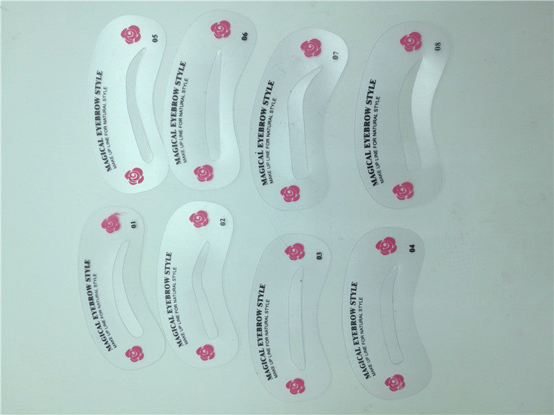 Cross-Border Hot Sale Novice Eyebrow Trimmer 24 Models Suit Eyebrow Stencil Eyebrow Stencil Beauty Tools Wholesale