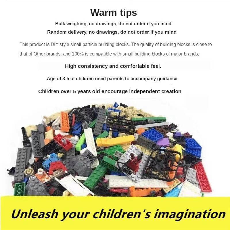 Pieces Building Blocks City DIY Creative Bricks Toys Bulk Random Model Parts Pack Figures Educational Kids Toys Children Gifts