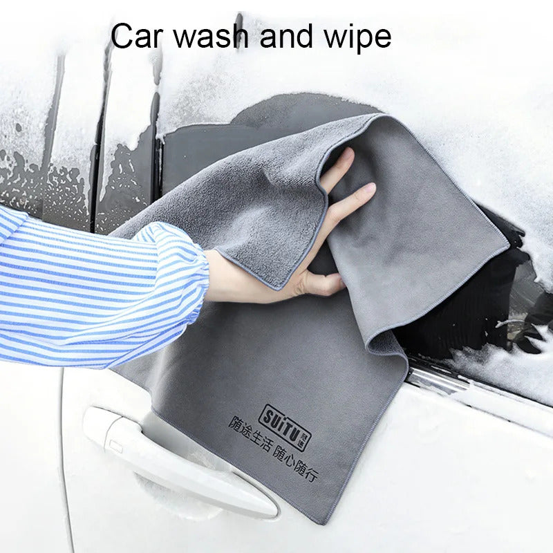 With the way to wash the car towel wiping cloth special absorbent car interior car chamois leather wipes do not lose hair double