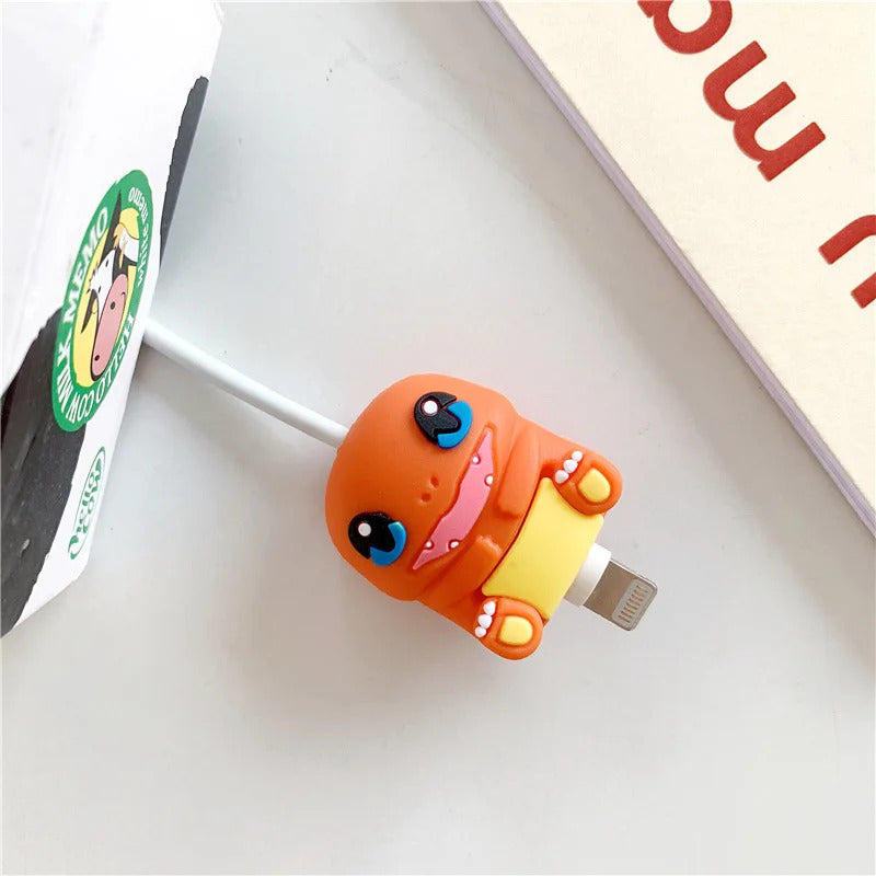 Pokemon Pikachu Doll Data Cable Protective Cover Kawaii Anime Pikachu Protective Cover Mobile Phone Accessories Anti-breakage