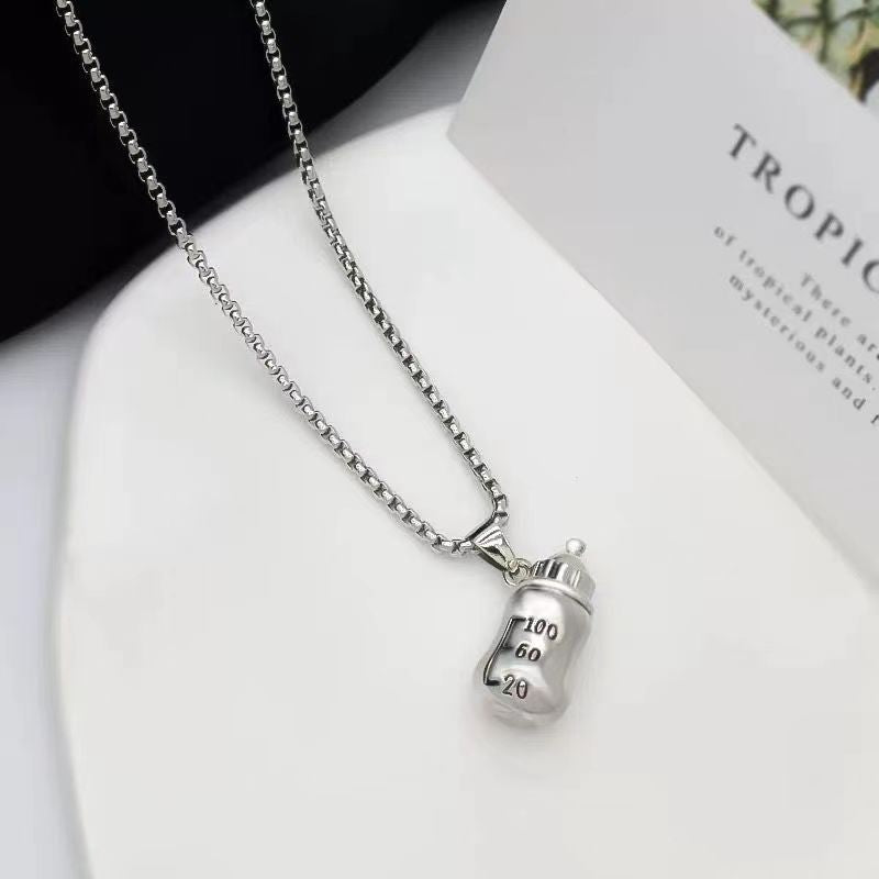 Trendy Fashion Children's Necklace for Girls, Personalized Couple Pendant for Boys, Hip-Hop Versatile Street Dance Show Accessories Wholesale