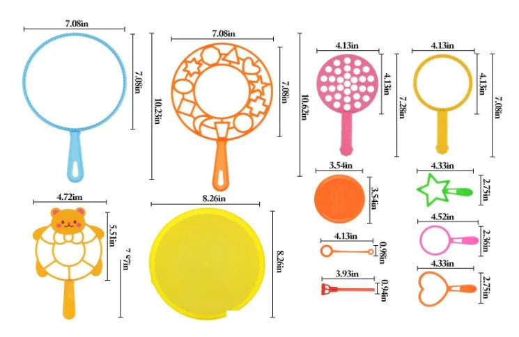 3/7Pcs Bubble Blowing Tools Soap Bubble Stick Set Bubble Blowing Toys Outdoor Kids Fun Toys Family Interactive Toys