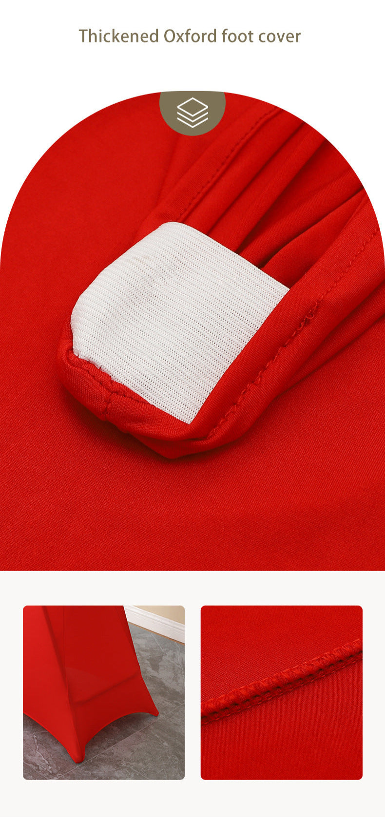 Elastic Table Cover High-End Banquet Wedding Hotel Cocktail Table Cover Table Skirt Table Skirt Cross-Border round High Leg Bar Counter Set