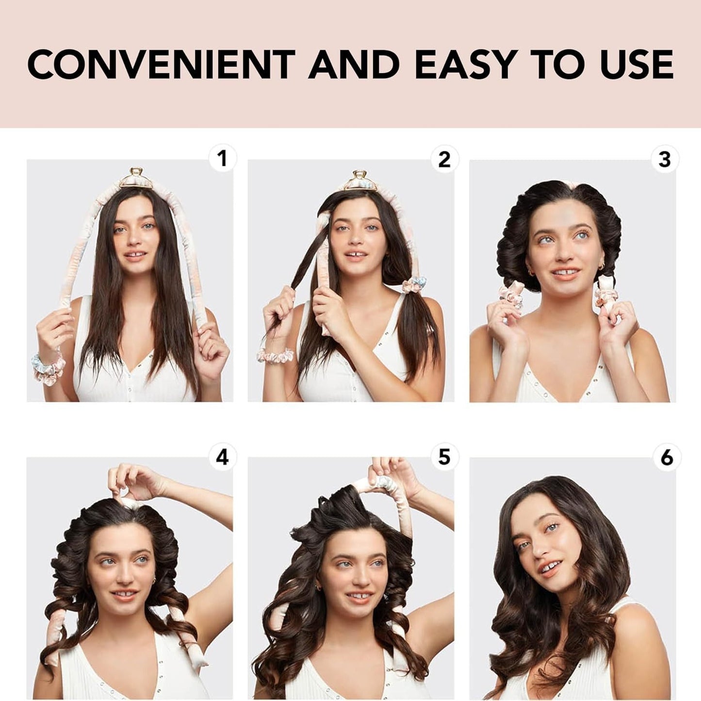 Factory Direct Supply New Satin Heat-Free Hair Curler Set Sleep Hairdressing Lazy Tie-Dyed Curly Plate Hair Curler