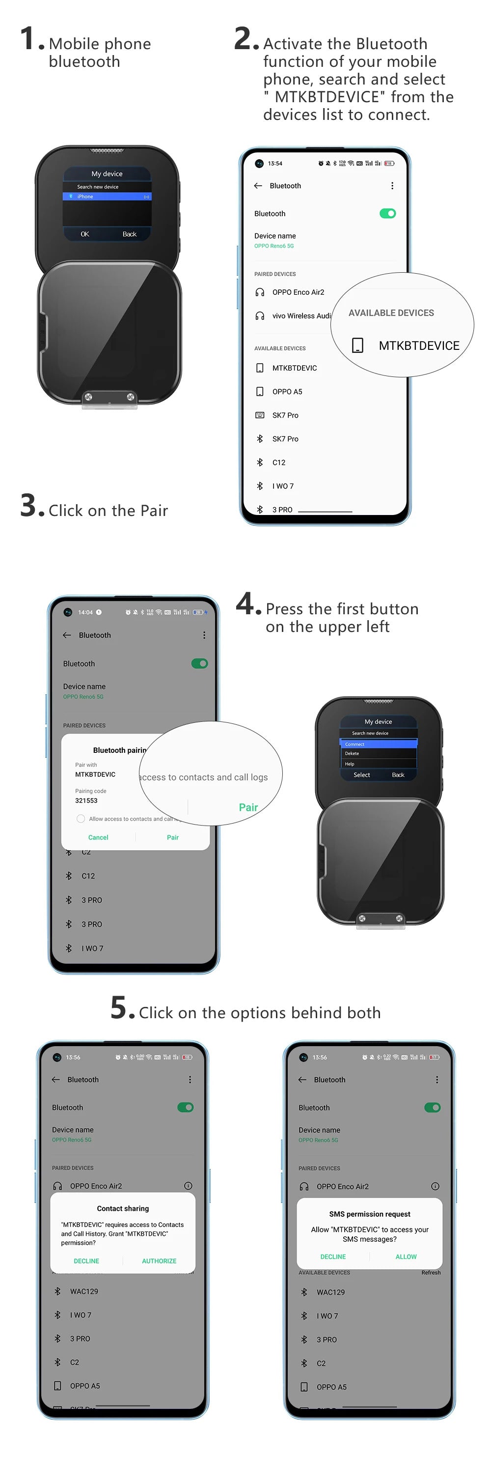 SERVO i19 Rotate Small Box Touch Mobile Phone 2SIM Standby Magic Voice Bluetooth Sync Music Torch Mini Rotation Cellphone Type-C
