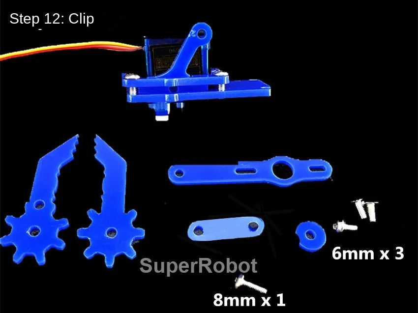 SG90 4 Dof Unassembly Acrylic Mechanical Robot Manipulator Claw For Arduino Robot Arm DIY Kit UNO Programmable Robot Starter Kit