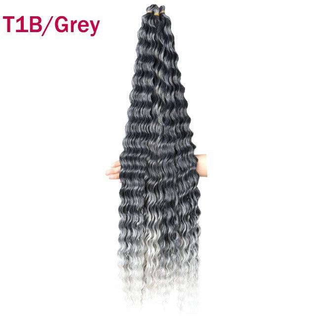 Foreign Trade Wig Crochet Hair Chemical Fiber Hair Bundle Deep Wave Twist Hair Cross-Border Ladies Dreadlocks Woven