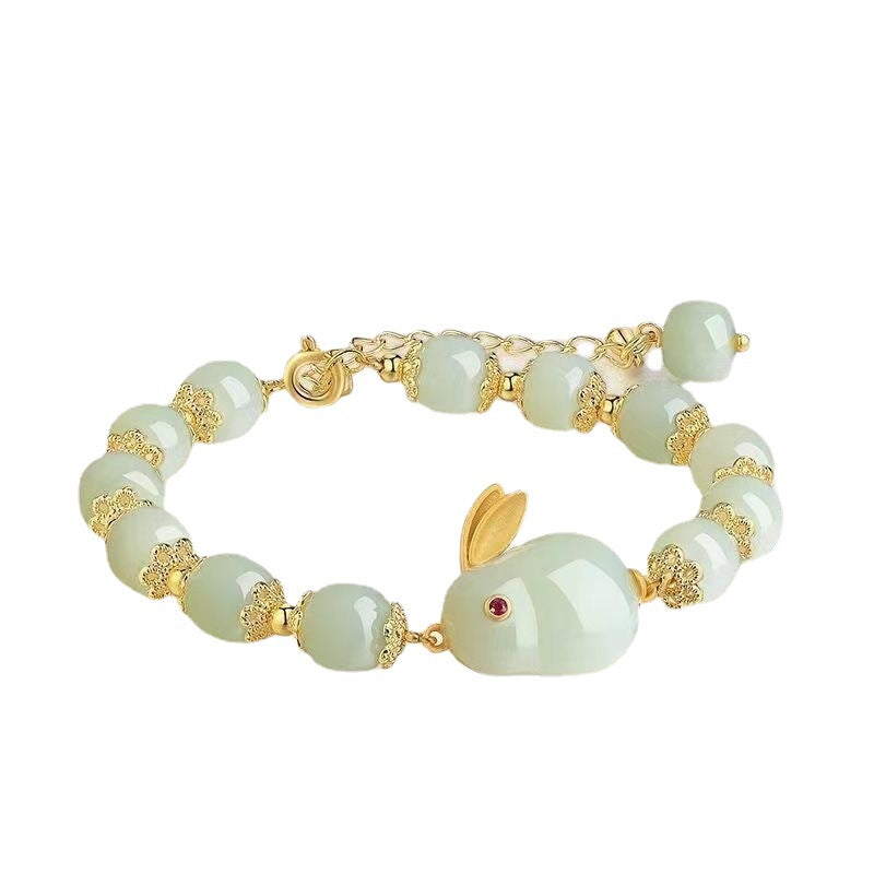 Money rabbit boundless jade rabbit bracelet female ins niche design light luxury temperament girlfriends