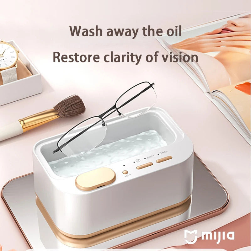 Xiaomi Ultrasonic Cleaner Upgrated Portable Household Cleaning Machine Jewelry Glasses Makeup Brush High Frequency Ultrasonic