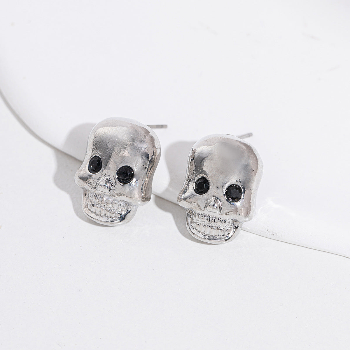 Halloween Quirky Accessories Crystal Inlaid Skull Earrings Oil Drop Witch Earrings Pumpkin Head Bat Earrings