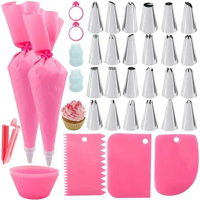 Nozzle piping cake decorating tools Confectionery equipment Kitchen accessories Pastry bag and bakery set stainless steel socket