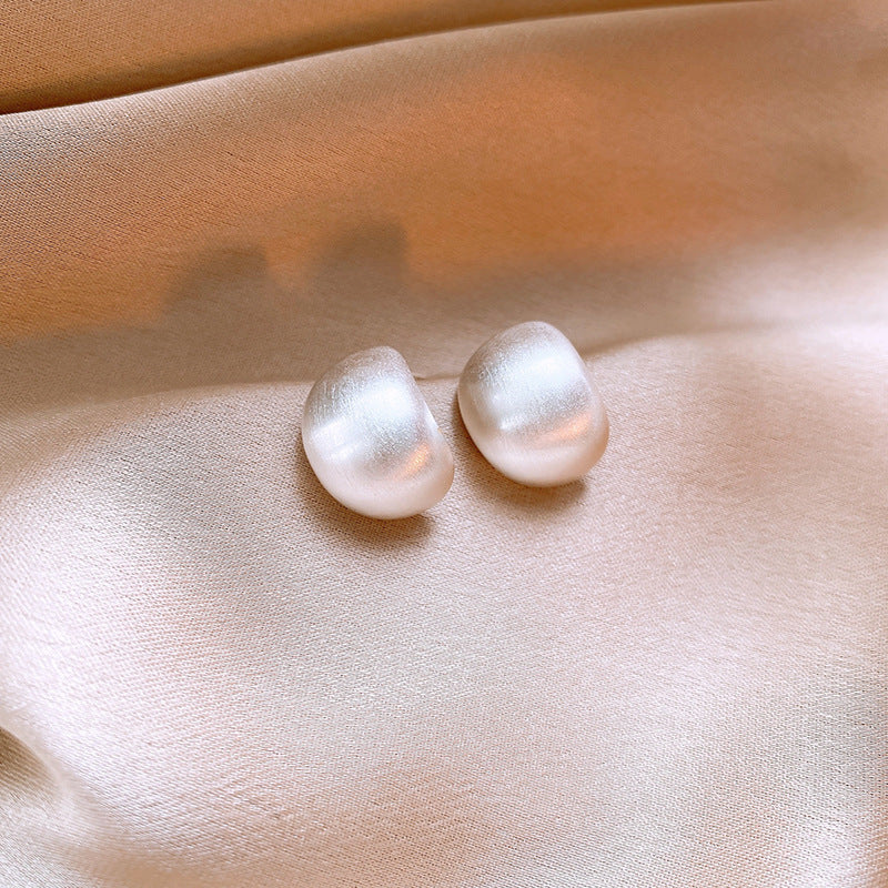 Simple Heart Circle Earrings Fashion Versatile Geometric Ear Clips Ear Studs Light Luxury High-end Feel Earrings for Women