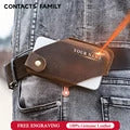 Genuine Leather Waist Bag for Men Casual Flip Cover Phone Holster Case with Belt Clip Mobile Phone Pouch for iPhone 16 Samsung