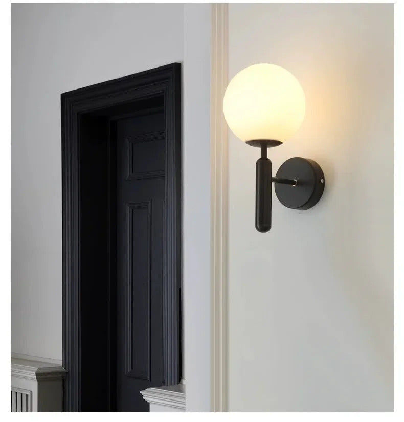 Nordic Style Wall Lamp Living Room Bedroom Bedside Lamp Modern Simple Creative TV Background Wall Corridor Corridor Wall Lamp